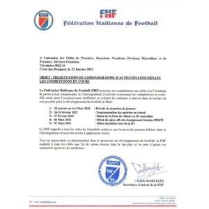 FHF-CHFP: le chronogramme des activités footballistiques dévoilés